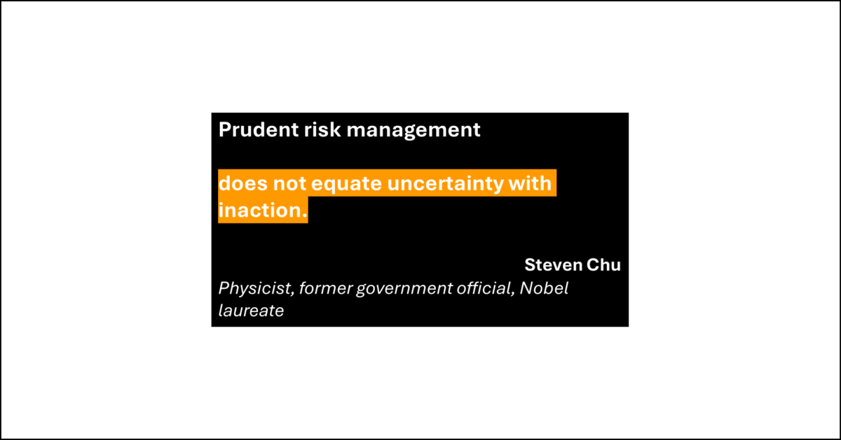 A story about one of the most important things in risk management: TO TAKE ACTION.